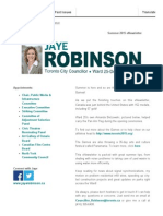 Councillor Robinson's Summer 2015 Update