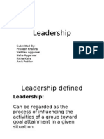 Leadership: Submitted By: Pravesh Khanna Vaibhav Aggarwal Neha Aggarwal Richa Kalra Amit Poddar