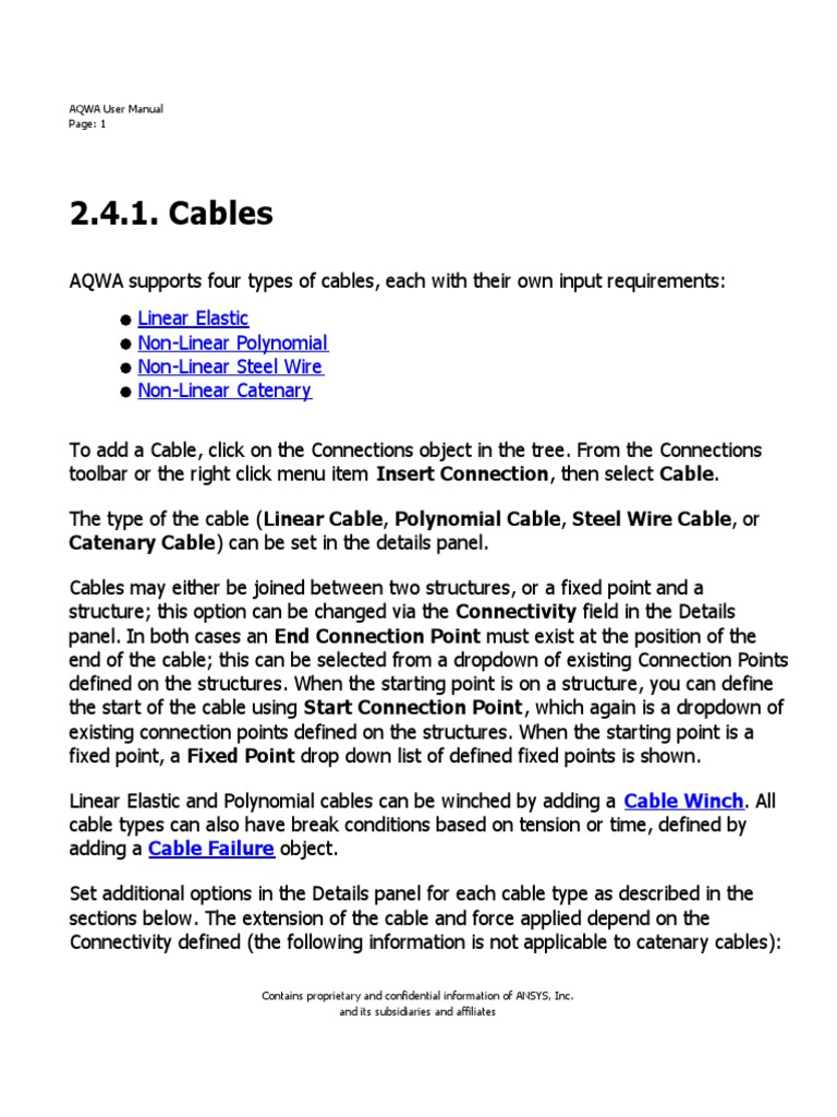 Ansys Aqwa User Manual 2.4.1 | Nonlinear System | Friction