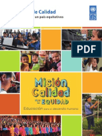 Mision Calidad. Educación de Calidad. para Una Ciudad y Un País Equitativos - Corta