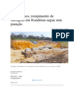 Rompimento de PCH Rondonia