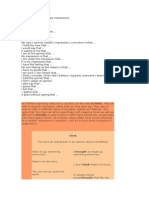 Expressions Used To State Impressions