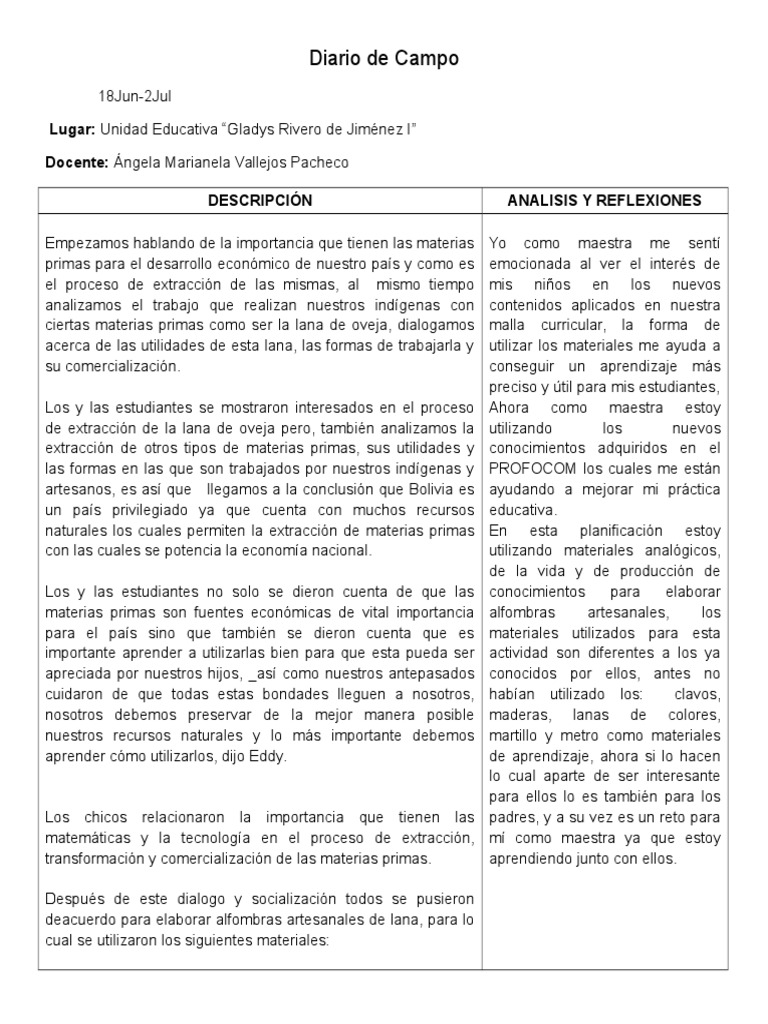 Diario de Campo Aprendizaje Ciencia cognitiva