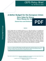 A Better Budget for the European Union Gros&Micossi (2005)