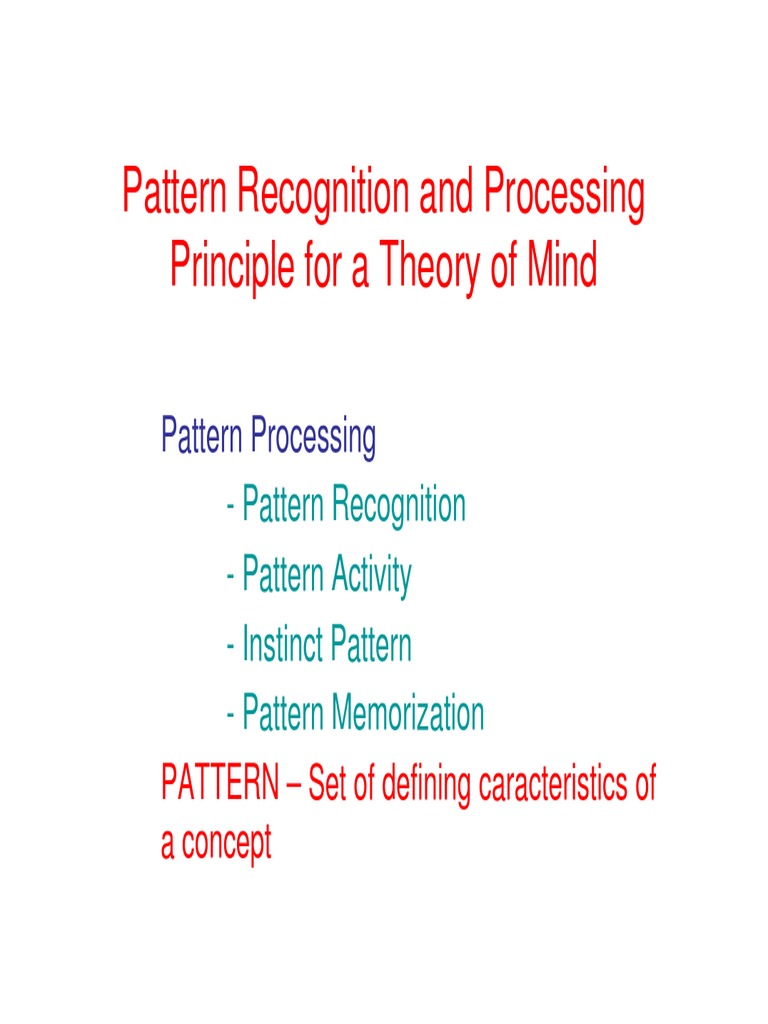 Understanding Pattern Recognition Theory | PDF