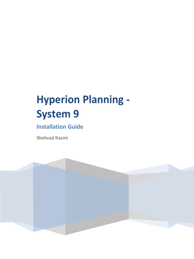 Hyperion Planning System 9 Installation Guide | PDF | Oracle Database ...