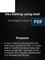 Hex Editing Using HXD: Nick Fogal & Lindsay Shaffer