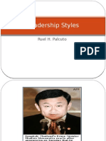 Leadership Styles: Ruel H. Palcuto