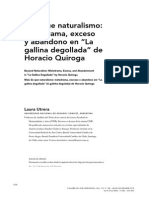 Laura Utrera, Más Que Naturalismo: Melodrama, Exceso y Abandono en "La Gallina Degollada" de Horacio Quiroga