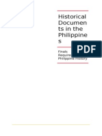 Historical Documen Ts in The Philippine S