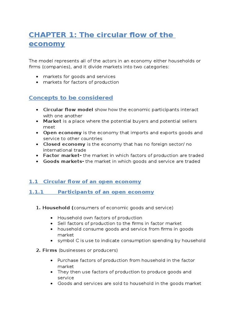Circular Flow Model of Open Economy | PDF | Gross Domestic Product ...