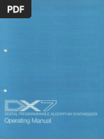 Yamaha DX7 Manual