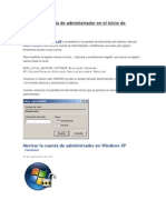 Mostrar La Cuenta de Administrador en El Inicio de Windows XP
