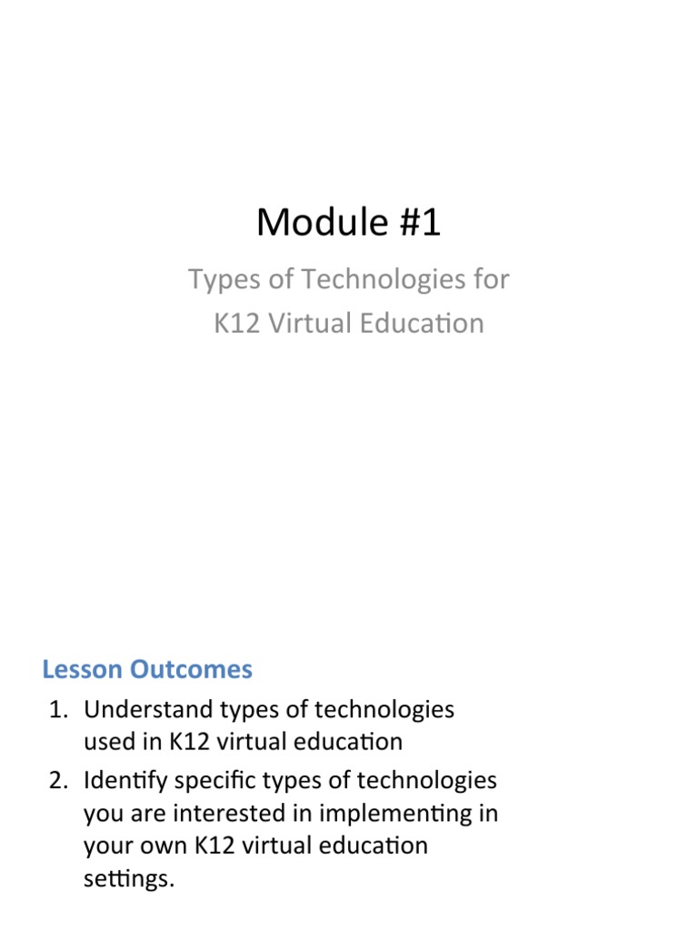 K12 Virtual Education Technology Guide | PDF | Career & Growth