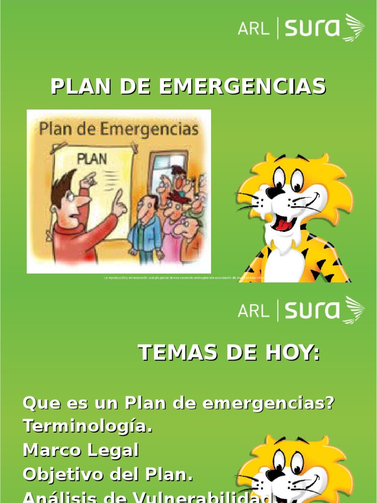 001 Arl Sura Plan de Emergencias | PDF | Vulnerabilidad | Riesgo