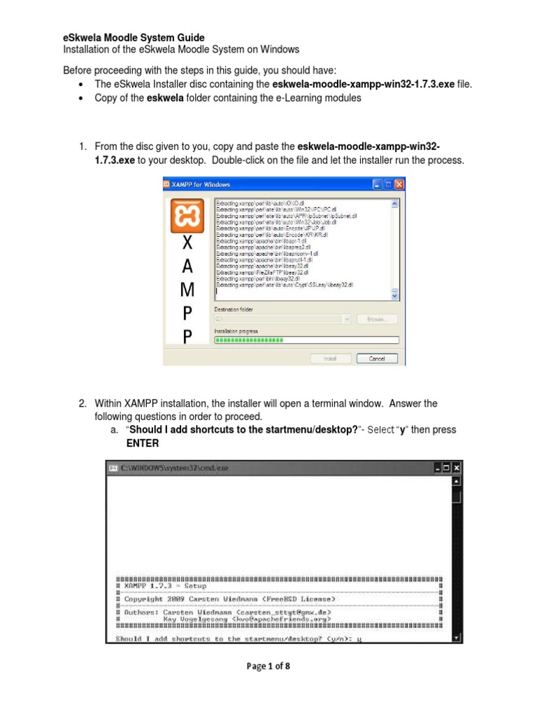 MOODLE WINDOWS INSTALLATION GUIDE visual data 3