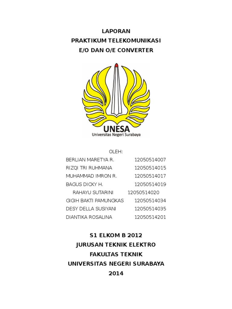 Karakteristik E/O dan O/E Converter | PDF