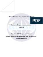 H R M F R: Department of Management Sciences Comsats Institute of Information Technology Islamabad-Pakistan
