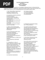US History 2006 Exam with Answer Key