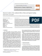 Numerical Studies of the Combined Effects of Blast and Fragment Loading