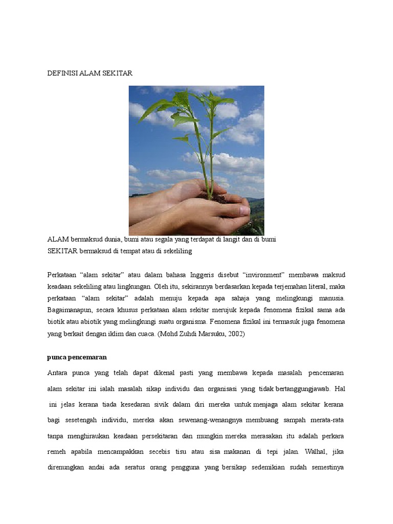 Definisi Alam Sekitar  PDF