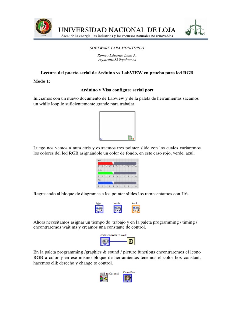 Lectura del puerto serial de arduino vs labview pdf arduino