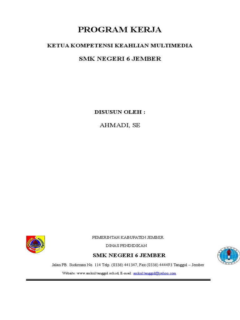 Proposal Program Kerja Multimedia 20152016