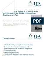 Evaluation of the SEA of the Dhaka Metropolitan Plan