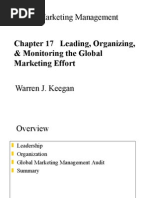 Global Marketing Management: Chapter 17 Leading, Organizing, & Monitoring The Global Marketing Effort