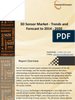 Size Size: 3D Sensor Market - Trends and Forecast To 2014 - 2020