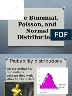 The Binomial, Poisson, and Normal Distributions: Modified After Powerpoint by Fauziah Binti Aziz