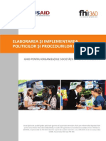 Elaborarea Si Implementarea Politicilor Si Procedurilor Interne- Ghid Pentru Organizatiile Societatii Civile Din Moldova