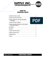 Metal Supply Inc.: Index For Structural Shapes