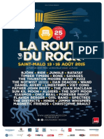 Le programme complet de la Route du Rock 2015
