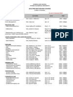 Pre Bar Review Schedule