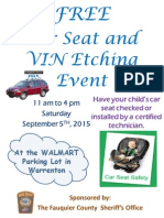 VIN Etching and Carseat Event