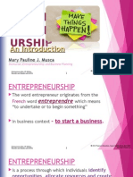 Introduction To Entrepreneruship