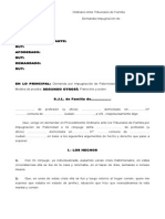 Filiacion. Demanda Impugnacion de Paternidad