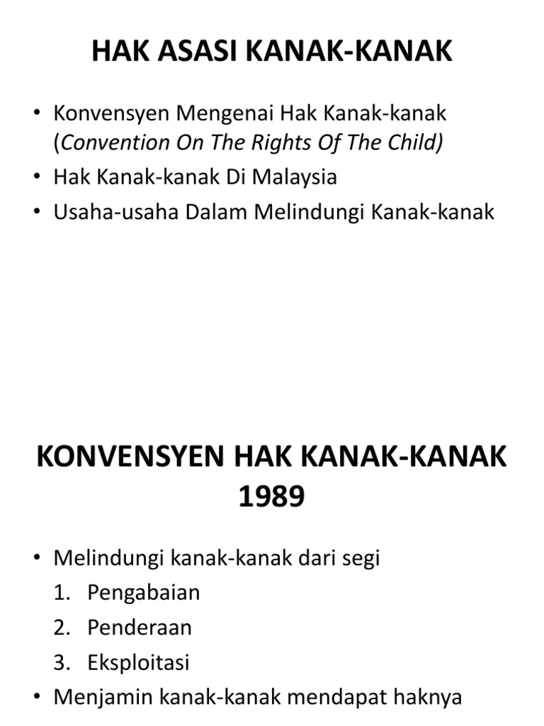 Hak Asasi Kanak Kanak Pdf