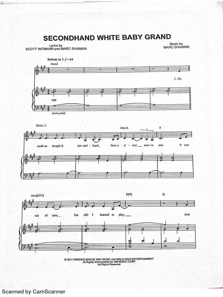 2nd Hand White Baby Grand PDF