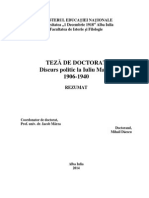 REZUMAT Teza Doctorat Discurs Iuliu Maniu 1906-1940