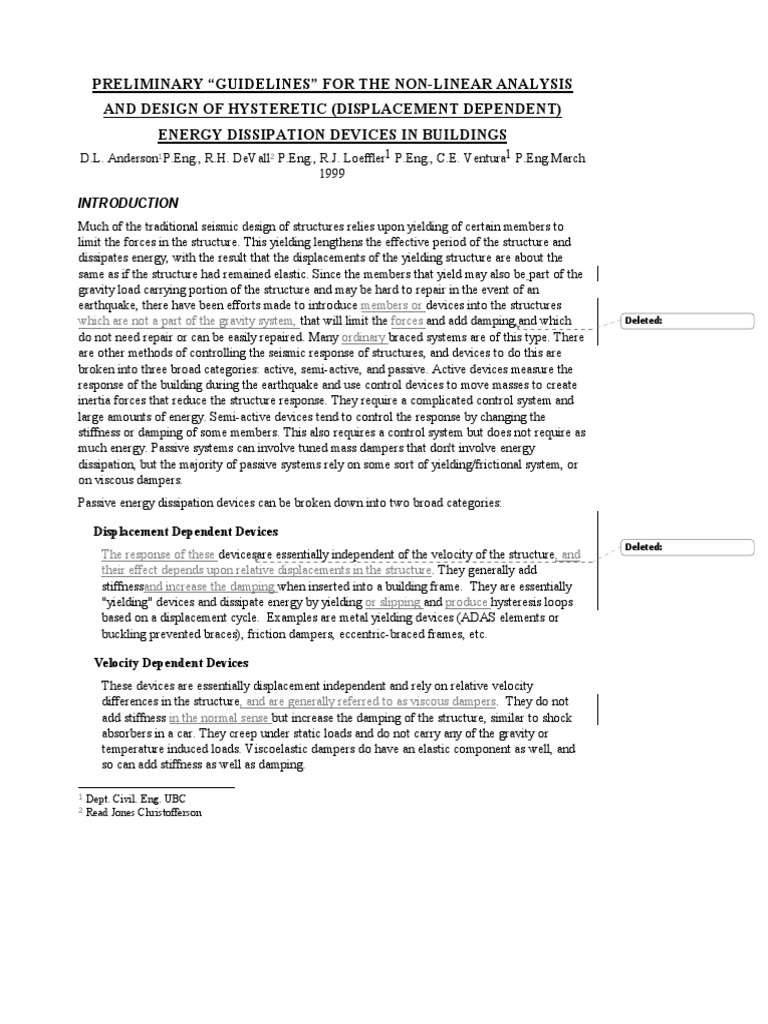 Seismic Damper Design Guide PDF Friction Force