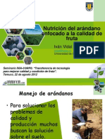 Nutricion Del Arandano Enfocado A La Calidad de Fruta. Ivan Vidal P.