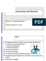 Control of Documents and Record