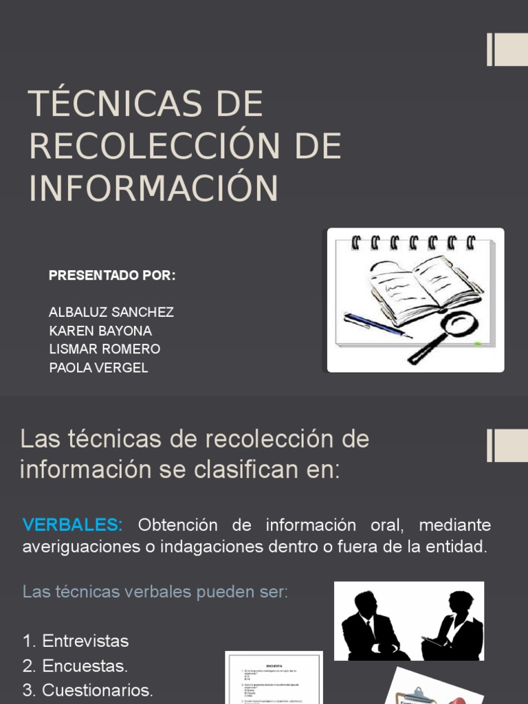 Técnicas de Recolección de Información
