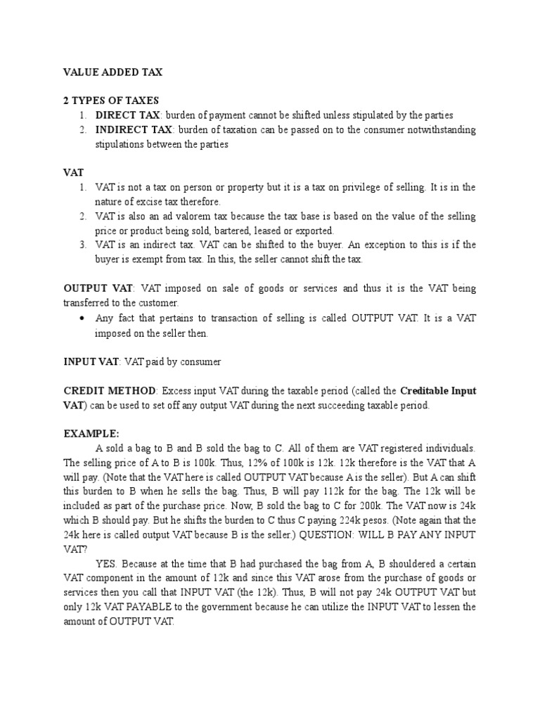 Value Added Tax Value Added Tax Taxation In The United States