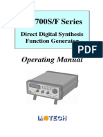 FG 700S/F Series Function Generator Operating Manual