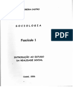 SOCIOLOGIA Introdução Ao Estudo Da Realidade Social