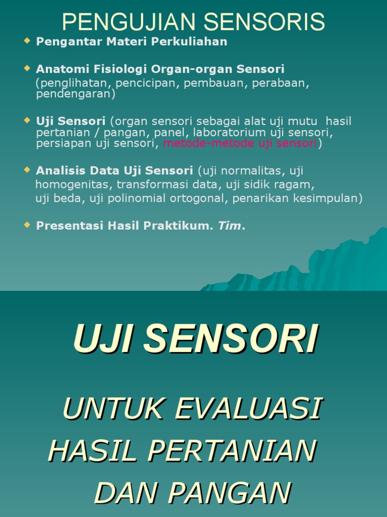 Uji Sensori | PDF