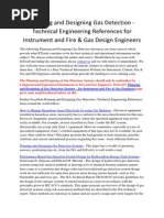 Planning and Designing Gas Detection References